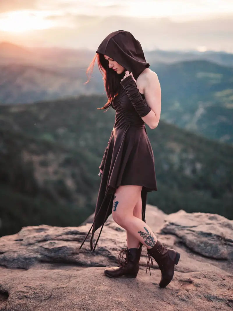 The Eldoria Hooded Dress - Mystical Wanderer Tunic
